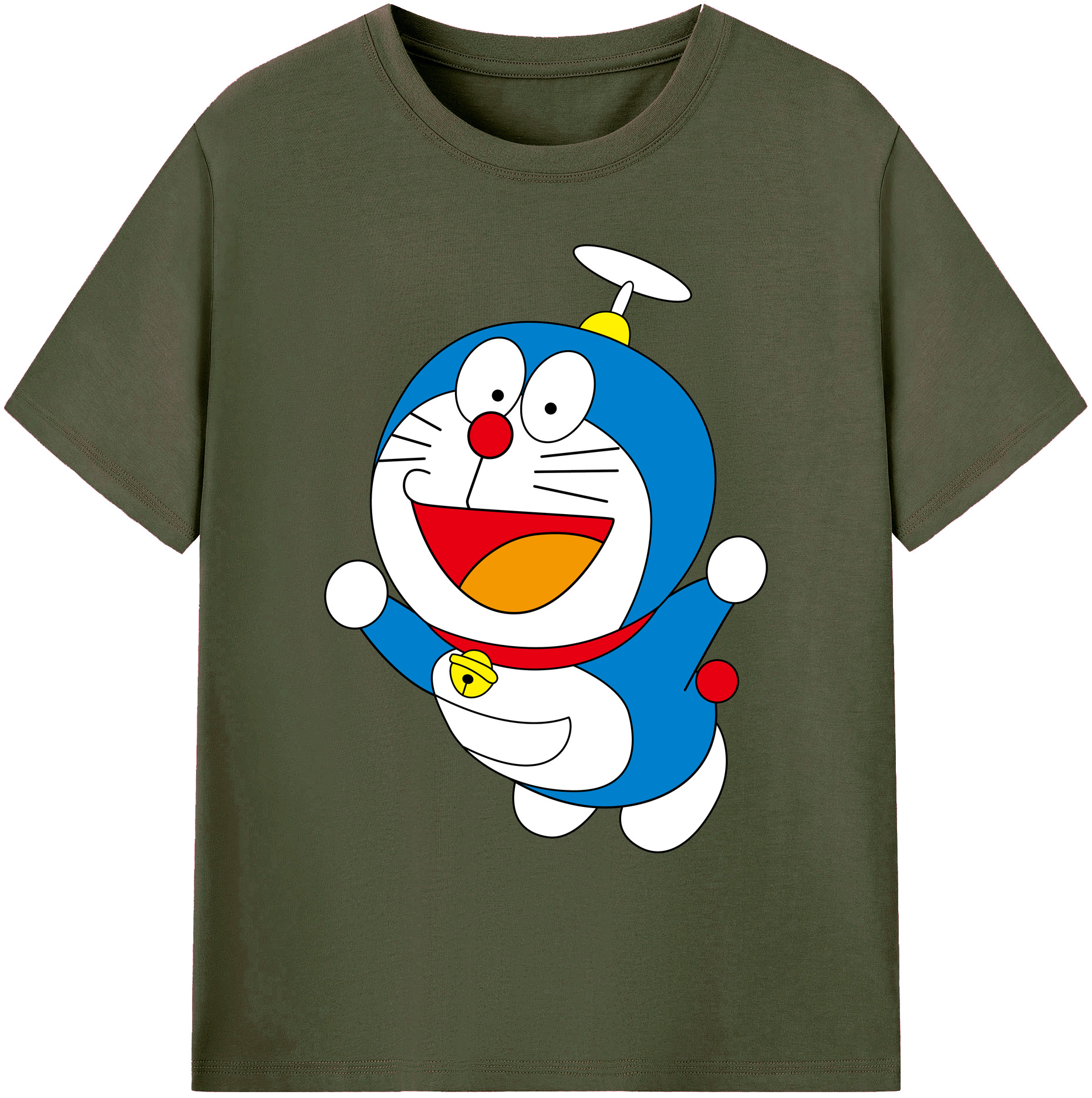 （画像用） ドラえもん Doraemon 綿100％ メンズ半袖Tシャツ｜肌触りやわらか＆通気性